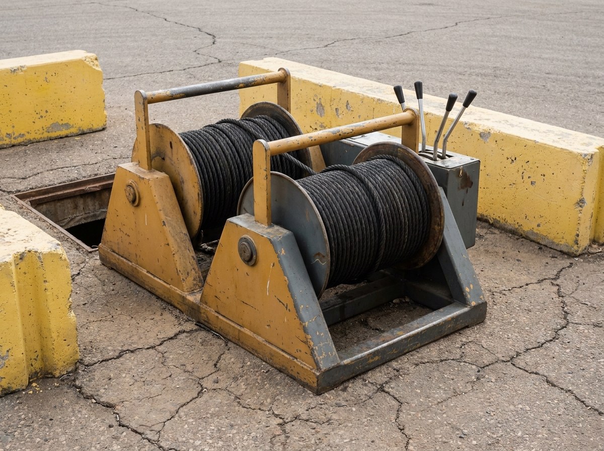 manhole pulling frame